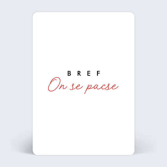 Faire part pacs Bref on se pacse
