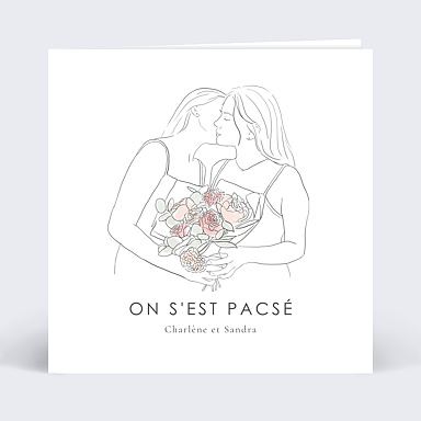 Faire-part Pacs Ensemble