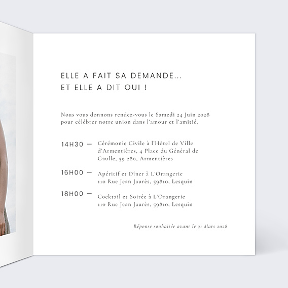 Faire-part Pacs Ensemble