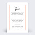 Faire part Pacs Cadre Typographique Verso