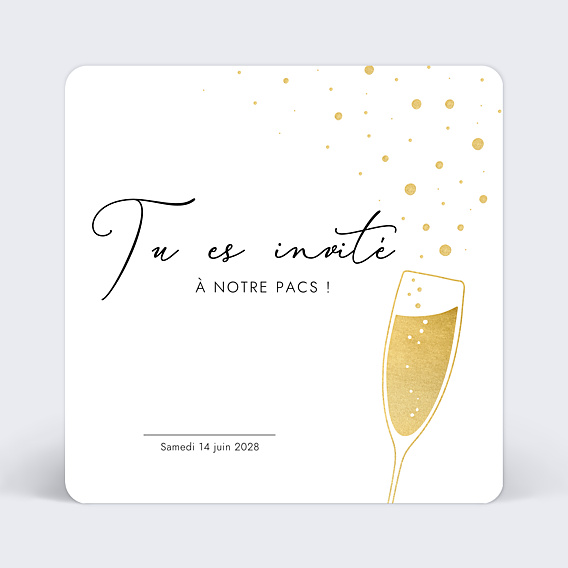 Faire-part Pacs Tchin-tchin