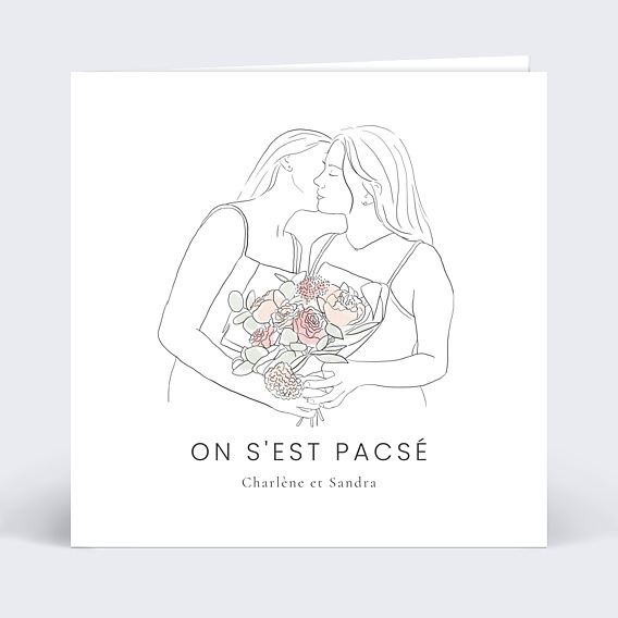Faire-part Pacs Ensemble