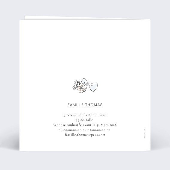 Faire-part Pacs Harmonie