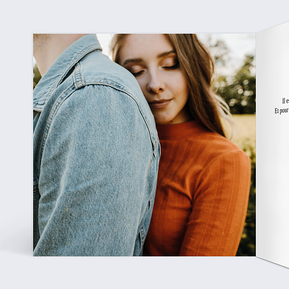 Faire part pacs Couronne Ocre Eucalyptus Intérieur Gauche