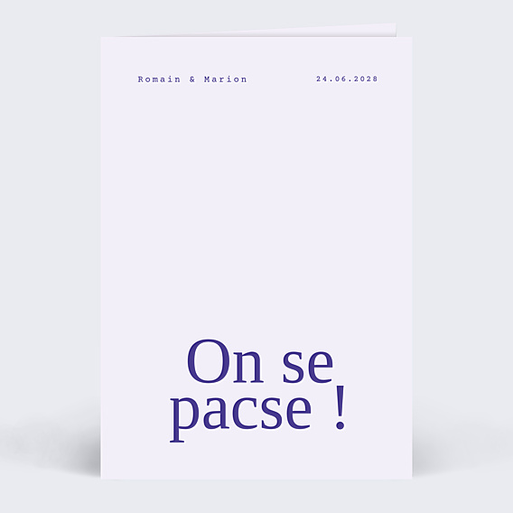 Faire-part Pacs Le Grand Jour