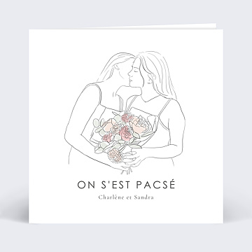 Faire-part Pacs Ensemble