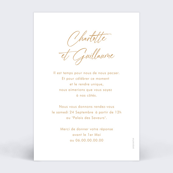 Faire part pacs Arche Verso