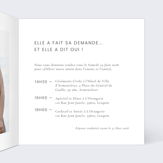 Faire-part Pacs Ensemble