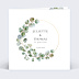 Faire-part Pacs Couronne Ocre Eucalyptus
