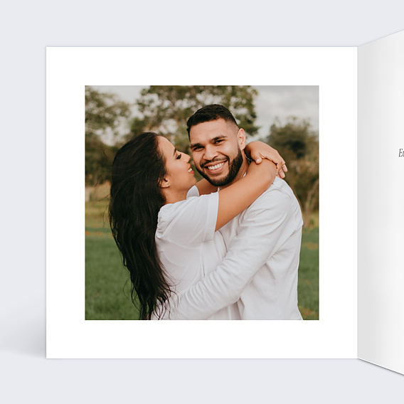 Faire part pacs Couronne de Dentelle Intérieur Gauche