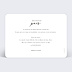Faire part pacs Typographie Bohème Verso