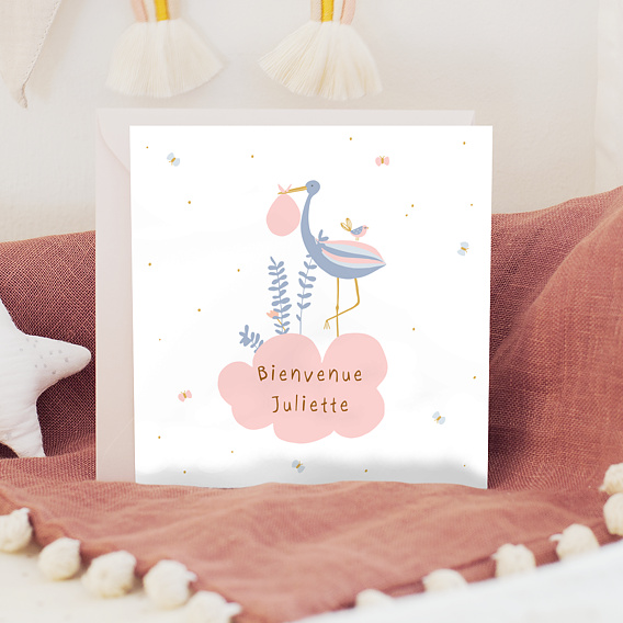 Félicitations Naissance Jolie Cigogne