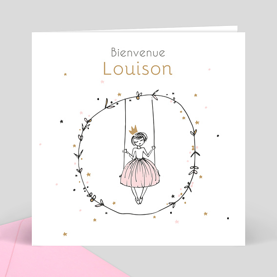 Carte de Félicitation Naissance Petite Princesse