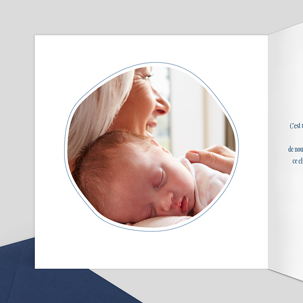 Carte de Félicitation Naissance Baby Fox Intérieur Gauche
