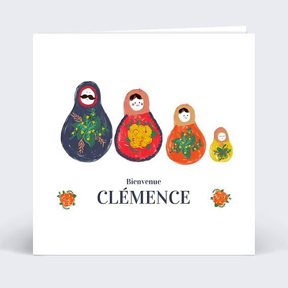 Félicitations Naissance Poupées Russes