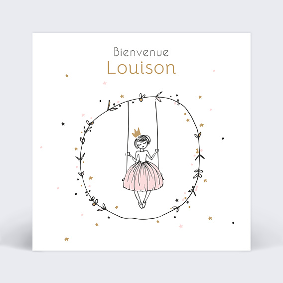 Carte félicitations naissance Petite Princesse