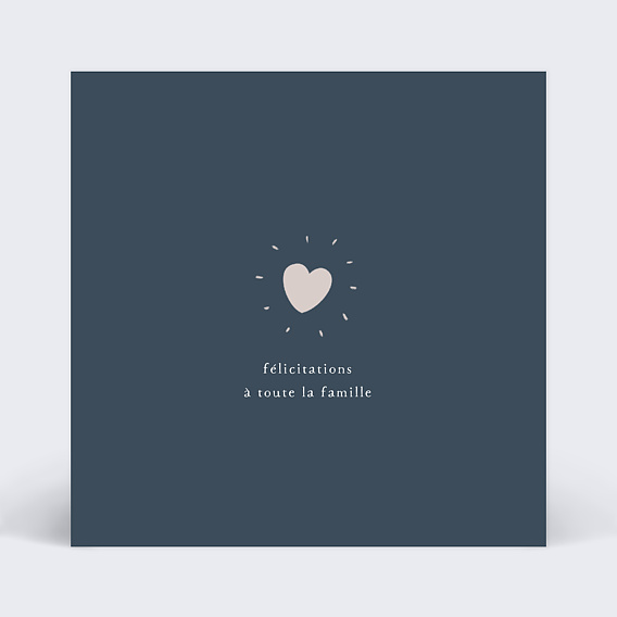 Carte félicitation naissance Graphique Chic Recto