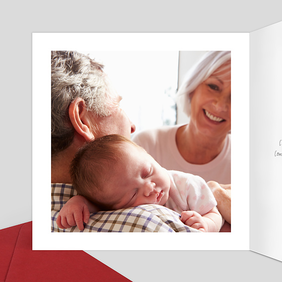 Carte félicitation naissance Bottes de Pluie Intérieur Gauche