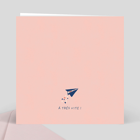 Carte félicitation naissance Envolée d'Amour Verso