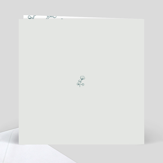 Carte félicitation naissance Botanique Verso