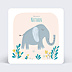 Félicitations Naissance Éléphant Original