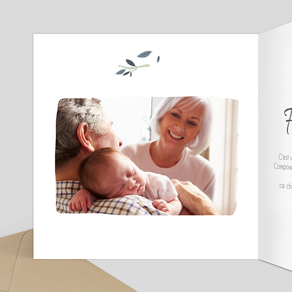 Carte félicitation naissance Wild Animals Intérieur Gauche