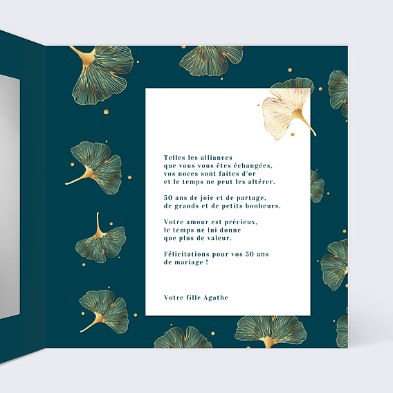 Félicitations Mariage Ginkgo