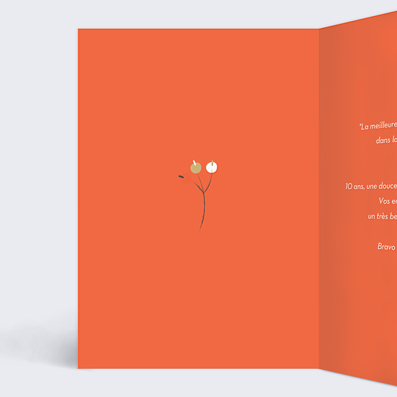 Félicitations Mariage Fleurs et Feuilles