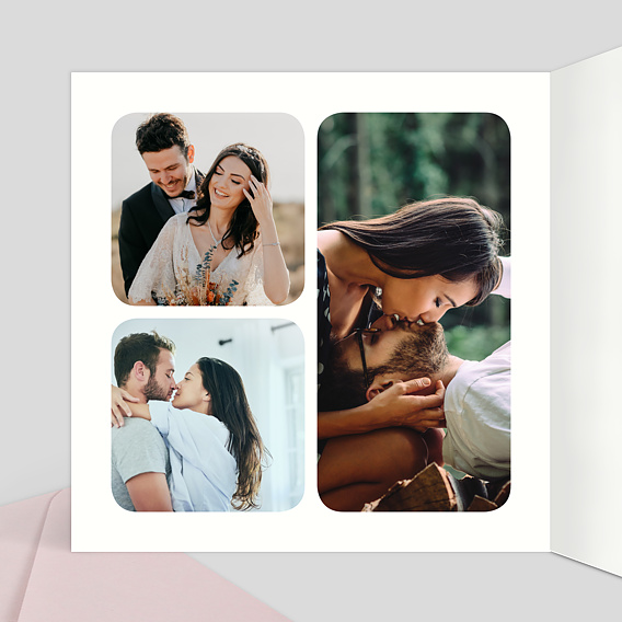 Carte félicitations mariage Parfait Amour Intérieur Gauche