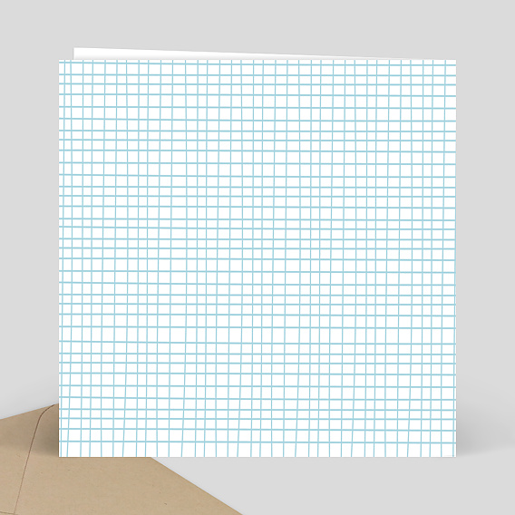 Carte félicitations mariage Cahier d'école Verso