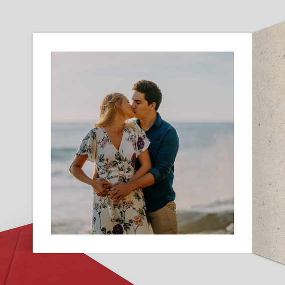 Carte félicitations mariage Amour Chiné Intérieur Gauche