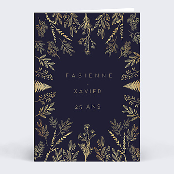 Flicitations Anniversaire de Mariage Fleurs Ocre