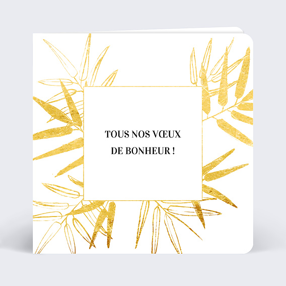 Félicitations mariage Feuilles d'Or