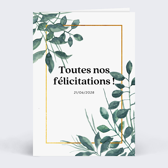 Félicitations mariage Nature