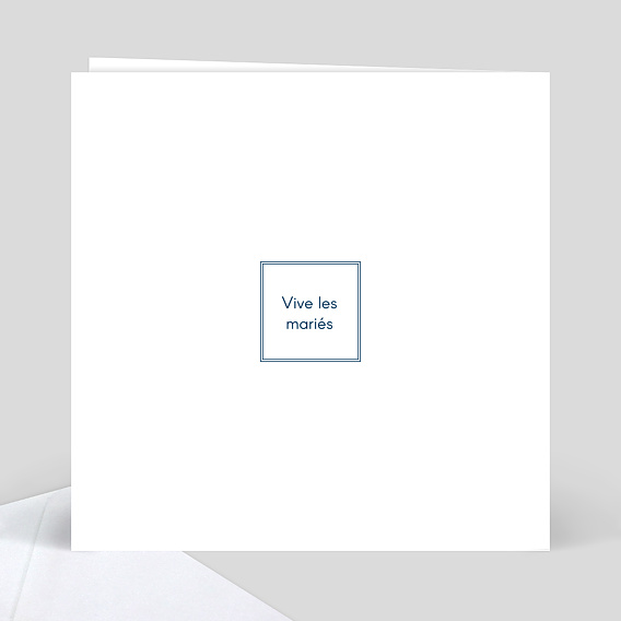 Carte félicitations mariage Blue Waves Verso