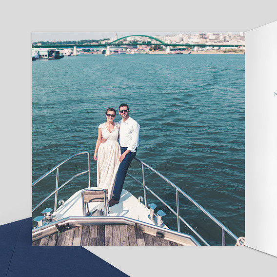 Carte félicitations mariage Chic Intérieur Gauche