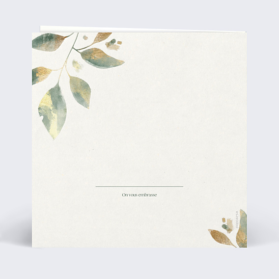 Félicitations Mariage Feuilles de Jade