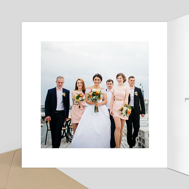 Félicitations Mariage Couronne de Fleurs Intérieur Gauche