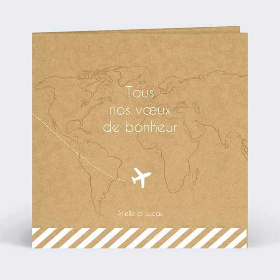 Carte félicitations mariage Ensemble en Vadrouille Recto