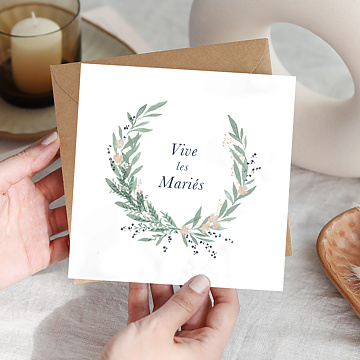 Flicitations Mariage Couronne de Laurier