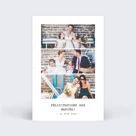 Félicitations Mariage Polaroid Simple III