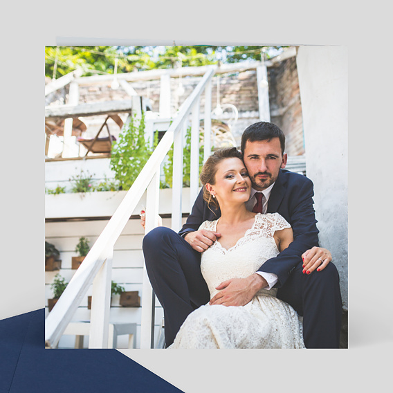 Carte félicitations mariage Chic Verso