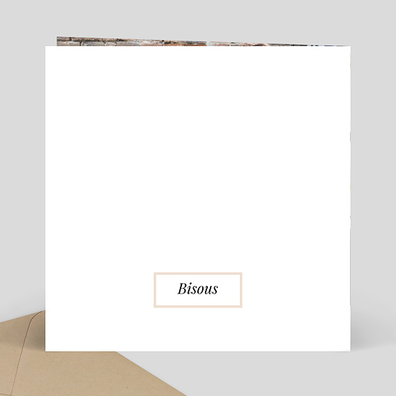 Carte félicitations mariage Étiquette Poudrée Verso