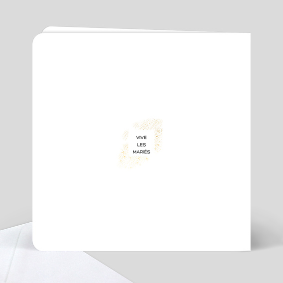 Carte félicitations mariage Poudre Ocre Verso