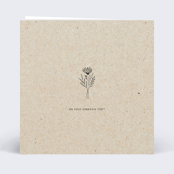 Carte félicitations mariage Voiture Vintage Verso