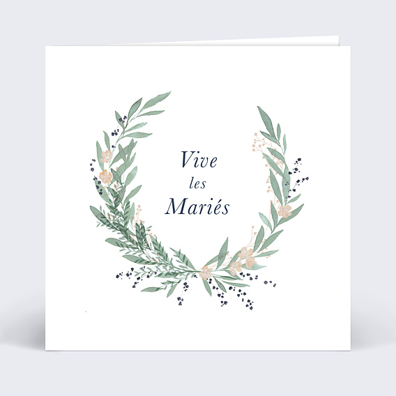 Félicitations Mariage Couronne de Laurier