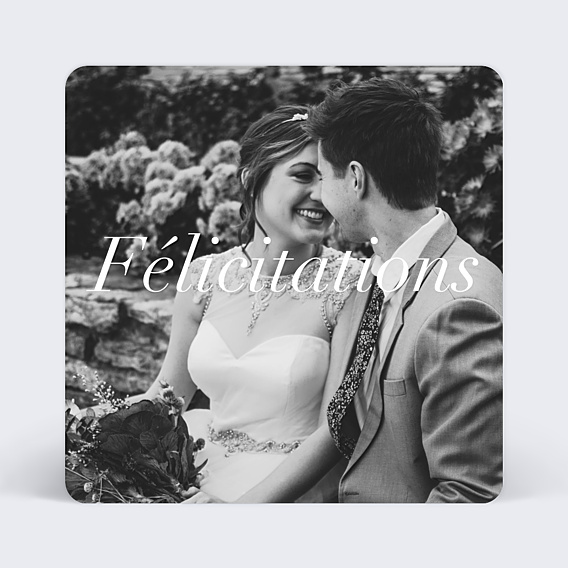 Félicitations Mariage Sobre & Jolie
