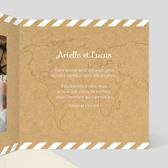 Carte félicitations mariage Ensemble en Vadrouille Intérieur Droit