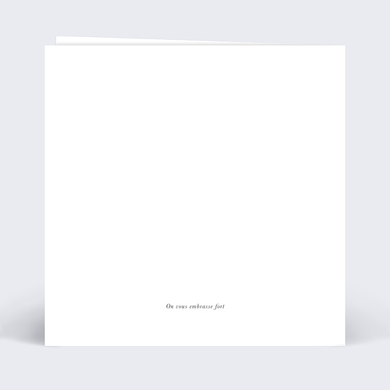 Carte félicitations mariage Affection minimaliste Verso