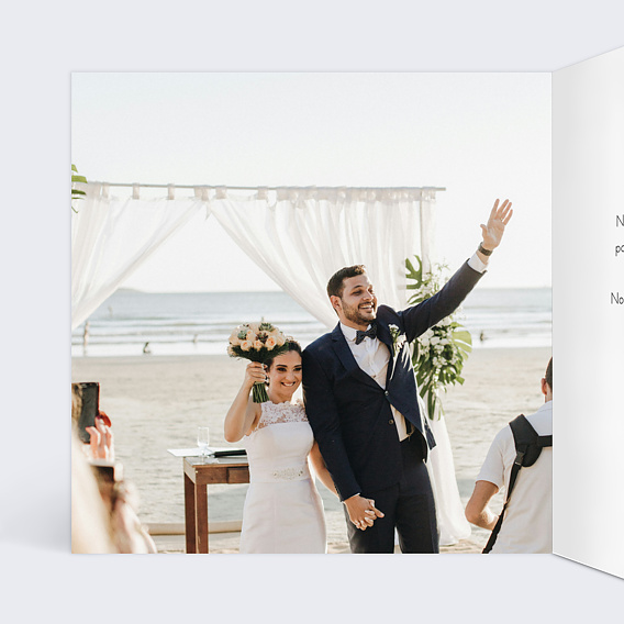 Carte félicitations mariage Pêle-Mêle Coeur Intérieur Gauche